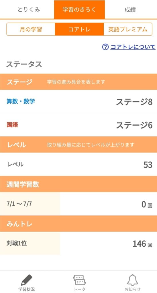 コアトレ確認